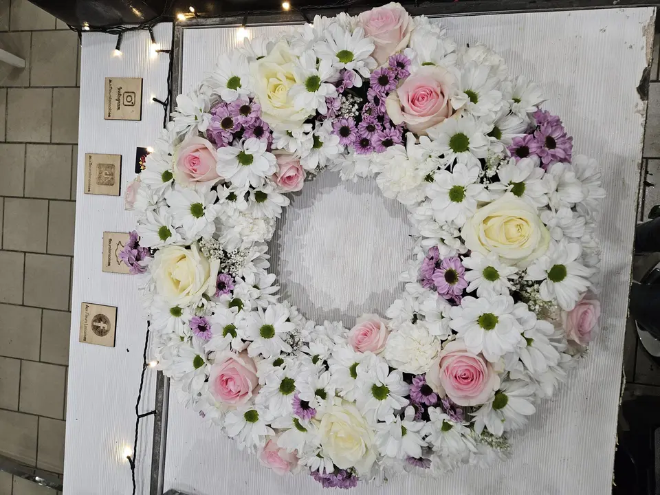 Couronne de deuil pastel